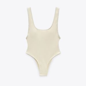 Zara Ribbed Low Back Swimsuit
